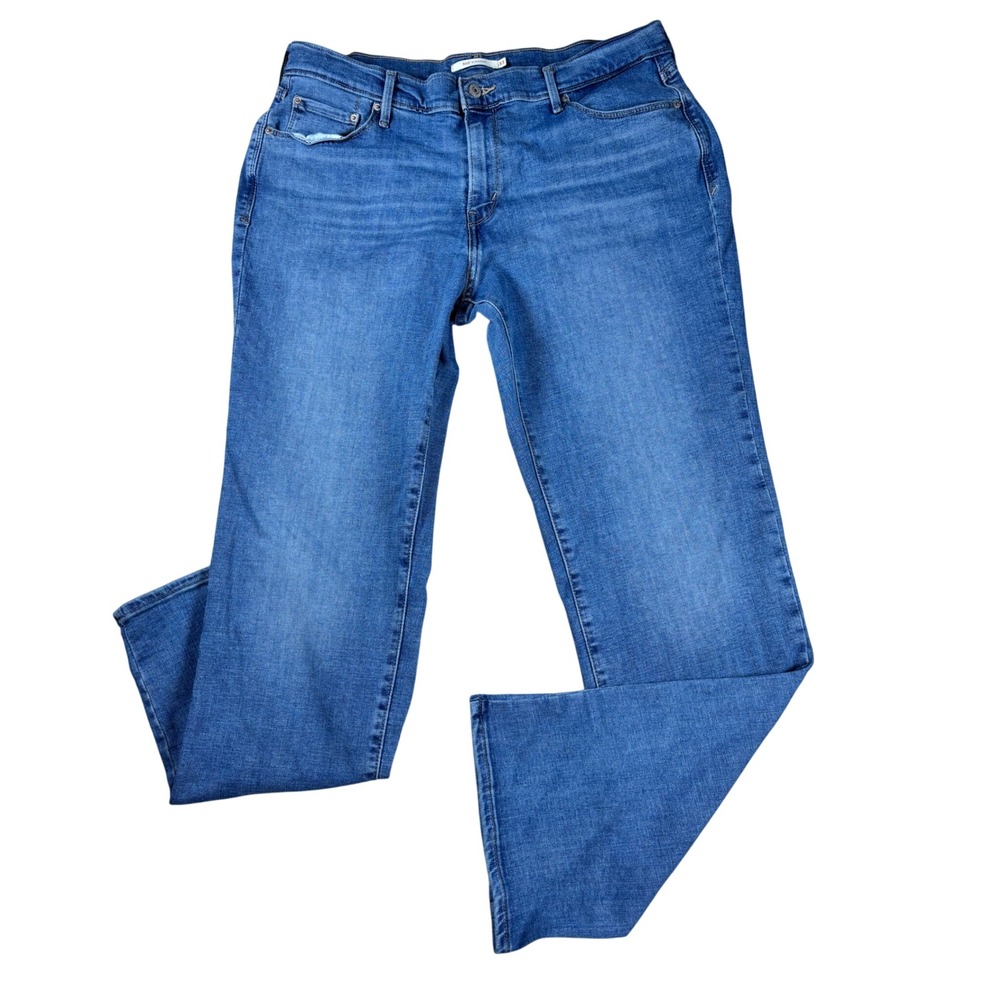 Levis 505 Straight Leg Jeans Womens 33 Medium Wash Blue Denim Pants 15505-0170